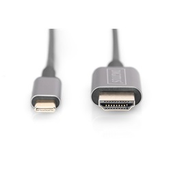 DIGITUS DA-70821 USB C - HDMI A 1,8m szürke video átalakító kábel