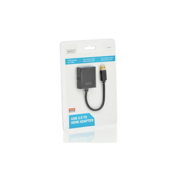 DIGITUS DA-70841 1080p USB HDMI video digitalizáló adapter fekete