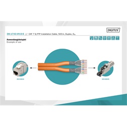 DIGITUS DK-1743-VH-D-5 Cat.7  S/FTP 1200MHz Dca LSZH 500m dob narancssárga fali kábel