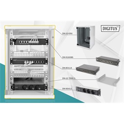 DIGITUS DN-10-SET-2 10" Komplett hálózati rack szekrény készlet