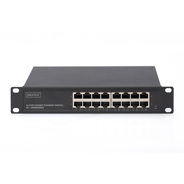 DIGITUS DN-80115 10" 16x GbE Lan port nem menedzselhető Switch