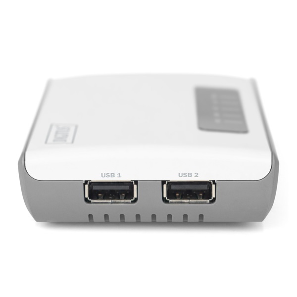 DIGITUS DN-13024 2 port USB 2.0 vezeték nélküli többfunkciós nyomtatószerver