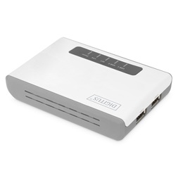 DIGITUS DN-13024 2 port USB 2.0 vezeték nélküli többfunkciós nyomtatószerver