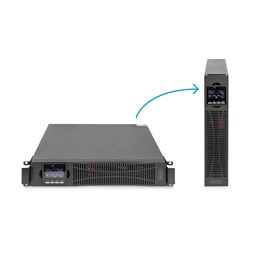 DIGITUS DN-170095 2000VA 2000W fekete online rack szünetmentes tápegység