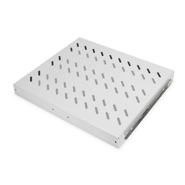 DIGITUS DN-19 TRAY-2-600 19" 1U 345mm mély 25kg szürke kihúzható polc