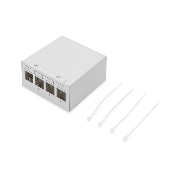 DIGITUS DN-93714 Asztali 4 portos árnyékolt moduláris üres Patch Panel