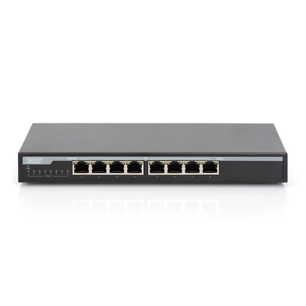 DIGITUS DN-95340 8x GbE Lan port PoE 135W nem menedzselhető asztali switch