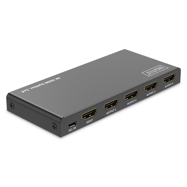 DIGITUS DS-55337 4 portos 4K/60Hz HDMI splitter