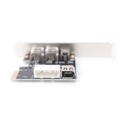 DIGITUS DS-30201-5 3+1 port Firewire PCIe hálózati kártya