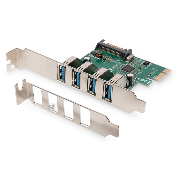 DIGITUS DS-30221-1 4 Port USB 3.0 PCIe hálózati kártya