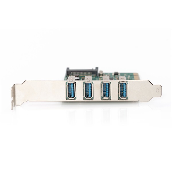 DIGITUS DS-30221-1 4 Port USB 3.0 PCIe hálózati kártya