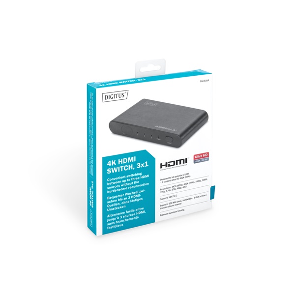 DIGITUS DS-45316 UHD 3x1 HDMI switch