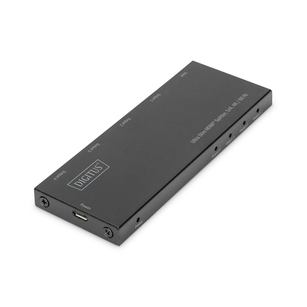 DIGITUS DS-45323 4 portos 4K/60Hz ultra slim HDMI splitter