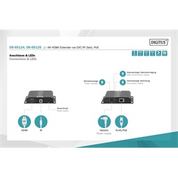 DIGITUS DS-55124 4K/30Hz UHD HDMI (CAT/IP) 120m extender szett