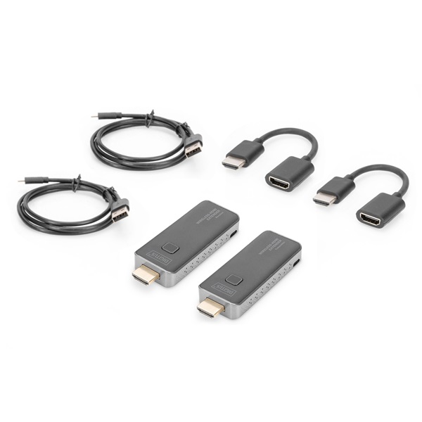 DIGITUS DS-55318 vezeték nélküli HDMI extender szett 50m (adó és vevőegység)