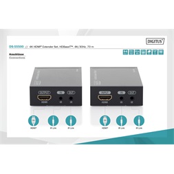 DIGITUS DS-55500 HDMI 4K/30Hz HDBaseT 70m extender szett