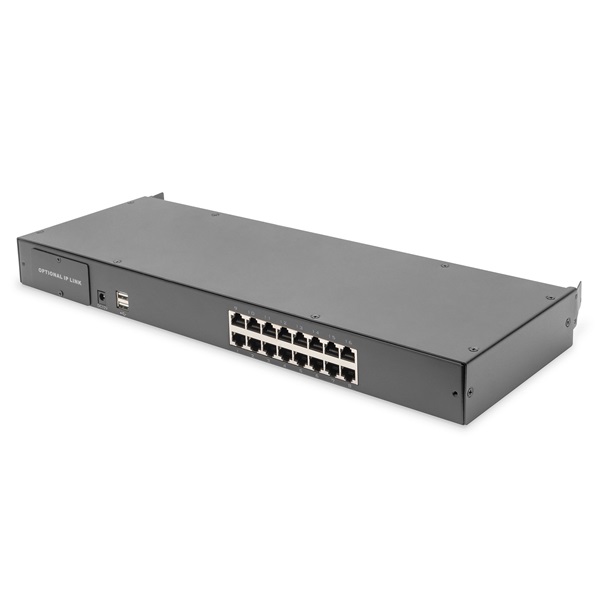 DIGITUS DS-72217 16 portos PS/2 USB Cat.5 VGA KVM switch