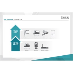 DIGITUS Gigabit PoE+ SM (RJ45-SC) 30W média konverter