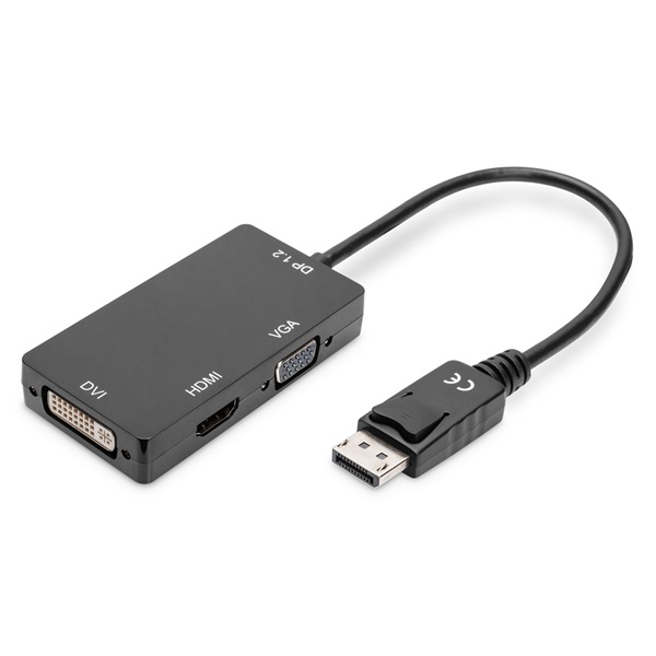 DIGITUS High Speed 1080P Full HD 4K DisplayPort 3in1 Multi Media Adapter