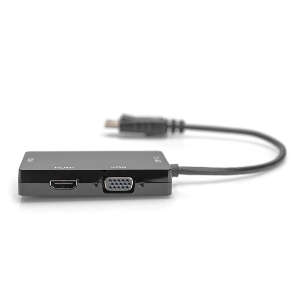 DIGITUS High Speed 1080P Full HD 4K DisplayPort 3in1 Multi Media Adapter