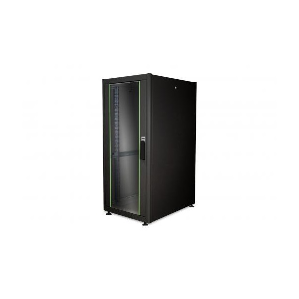 DIGITUS Rack Dynamic Basic 19" 26U 1330x600x800mm üvegajtós fekete álló rack szekrény