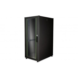 DIGITUS Rack Dynamic Basic 19" 26U 1330x600x800mm üvegajtós fekete álló rack szekrény