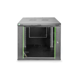 DIGITUS Dynamic Basic 19" 9U 474x600x600mm üvegajtós fekete fali rack szekrény