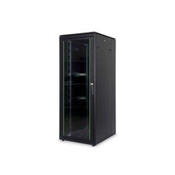 DIGITUS Rack Unique 19" 42U 2053x800x1000mm üvegajtós fekete álló rack szekrény