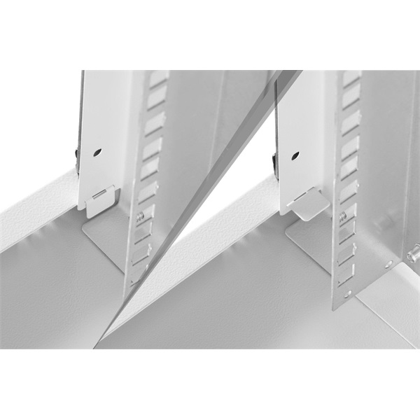 DIGITUS SOHO PRO 10" 12U 595x315x300mm üvegajtós szürke fali rack szekrény