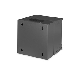 DIGITUS SOHO PRO 10" 6U 325x315 x300mm üvegajtós fekete fali rack szekrény