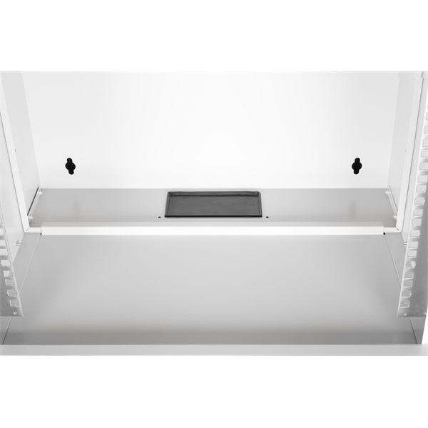 DIGITUS SOHO PRO 19" 12U 595x540x400mm üvegajtós szürke fali rack szekrény