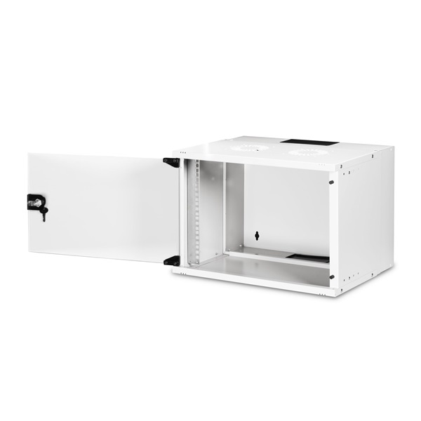 DIGITUS SOHO PRO 19" 7U 370x540x400mm üvegajtós szürke fali rack szekrény