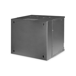 DIGITUS SOHO PRO 19" 9U 460x540x400mm üvegajtós fekete fali rack szekrény