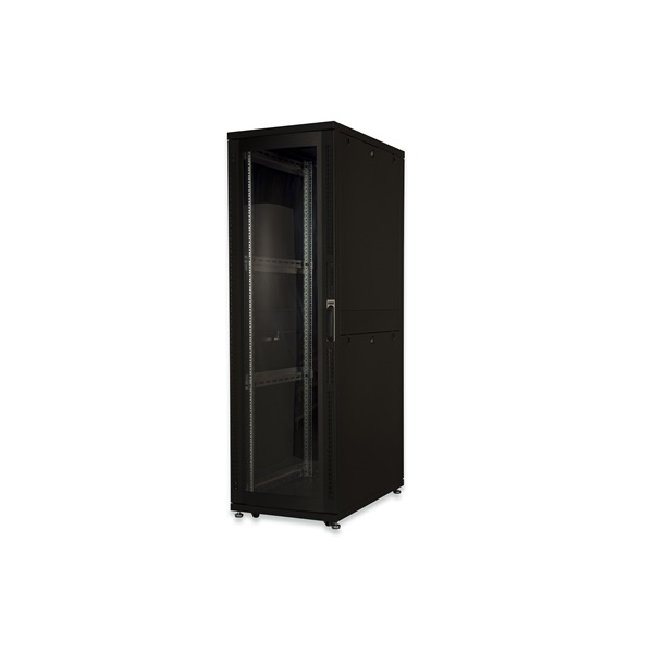 DIGITUS Server Rack Unique 19" 42U 2050x800x1000mm perforált ajtós fekete álló szerver rack szekrény