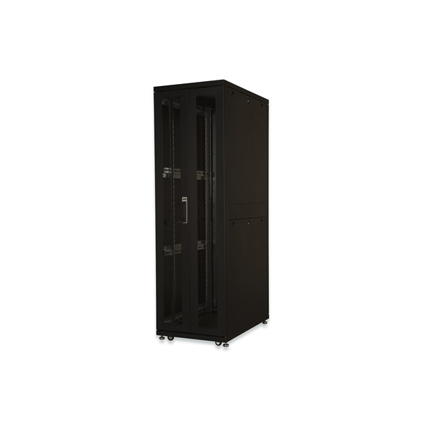 DIGITUS Server Rack Unique 19" 42U 2050x800x1000mm perforált ajtós fekete álló szerver rack szekrény