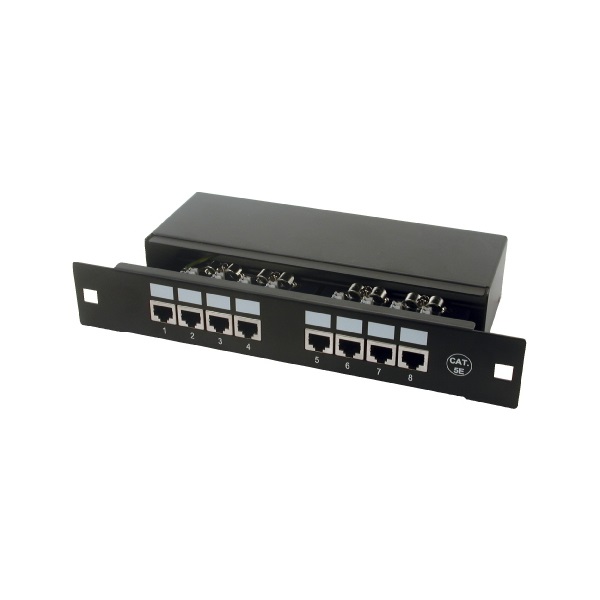 DIGITUS 10" 1U 8portos Cat5E árnyékolt Patch panel