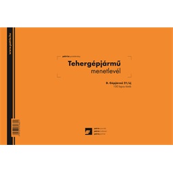 D.GEPJ.21/UJ A4 100lapos fekvő "Tehergépjármű menetlevél" nyomtatvány