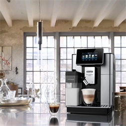 DeLonghi ECAM610.55.SB Primadonna Soul fekete-ezüst tejhabosítóval automata kávéfőző