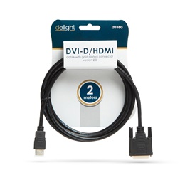 Delight 2m 4K DVI-D - HDMI kábel