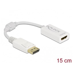 Delock 61015 DisplayPort 1.1 apa - HDMI anya passzív fehér adapter