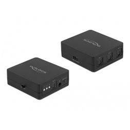 Delock 63395 S/PDIF TOSLINK 3 bemenet/1 kimenet távírányítható switch