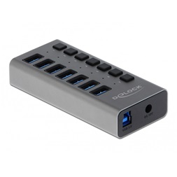 Delock 63669 SuperSpeed 7 portos kapcsolós USB 3.0 HUB