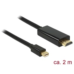 Delock 83699 2 méter  High Speed mini Displayport apa > HDMI apa 4K kábel