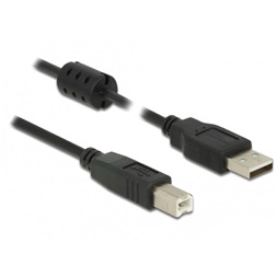 Delock 84898 USB 2.0-A > USB-B apa/apa 3m fekete kábel