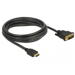 Delock 85655 HDMI - DVI 24+1 3m kétirányú kábel