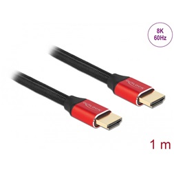 Delock 85773 1m Ultra nagy sebességű HDMI 48Gbps 8K 60Hz piros kábel