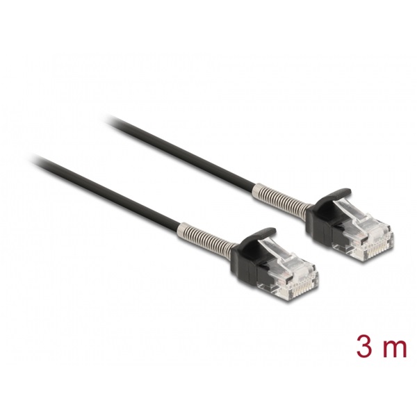 Delock 87020 3m Cat6A RJ45 apa - RJ45 apa görbítés védelemmel ellátott kábel