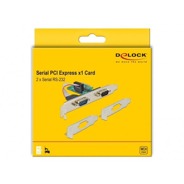 Delock 89918 2x Soros RS-232 PCI Express-kártya