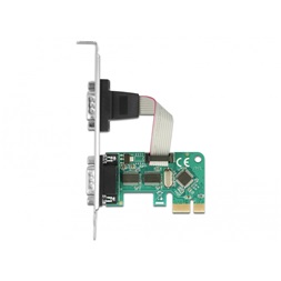 Delock 89918 2x Soros RS-232 PCI Express-kártya