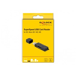 Delock 91757 SD/Micro SD/MS memóriakártyákhoz USB 3.2 kártyaolvasó